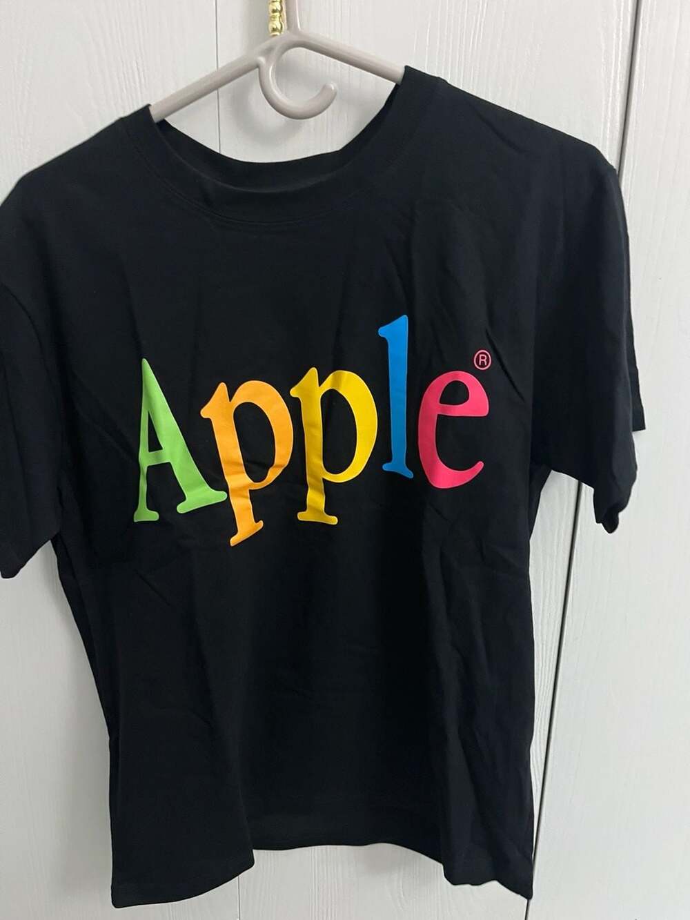 Apple Rainbow Logo T-Shirt Black